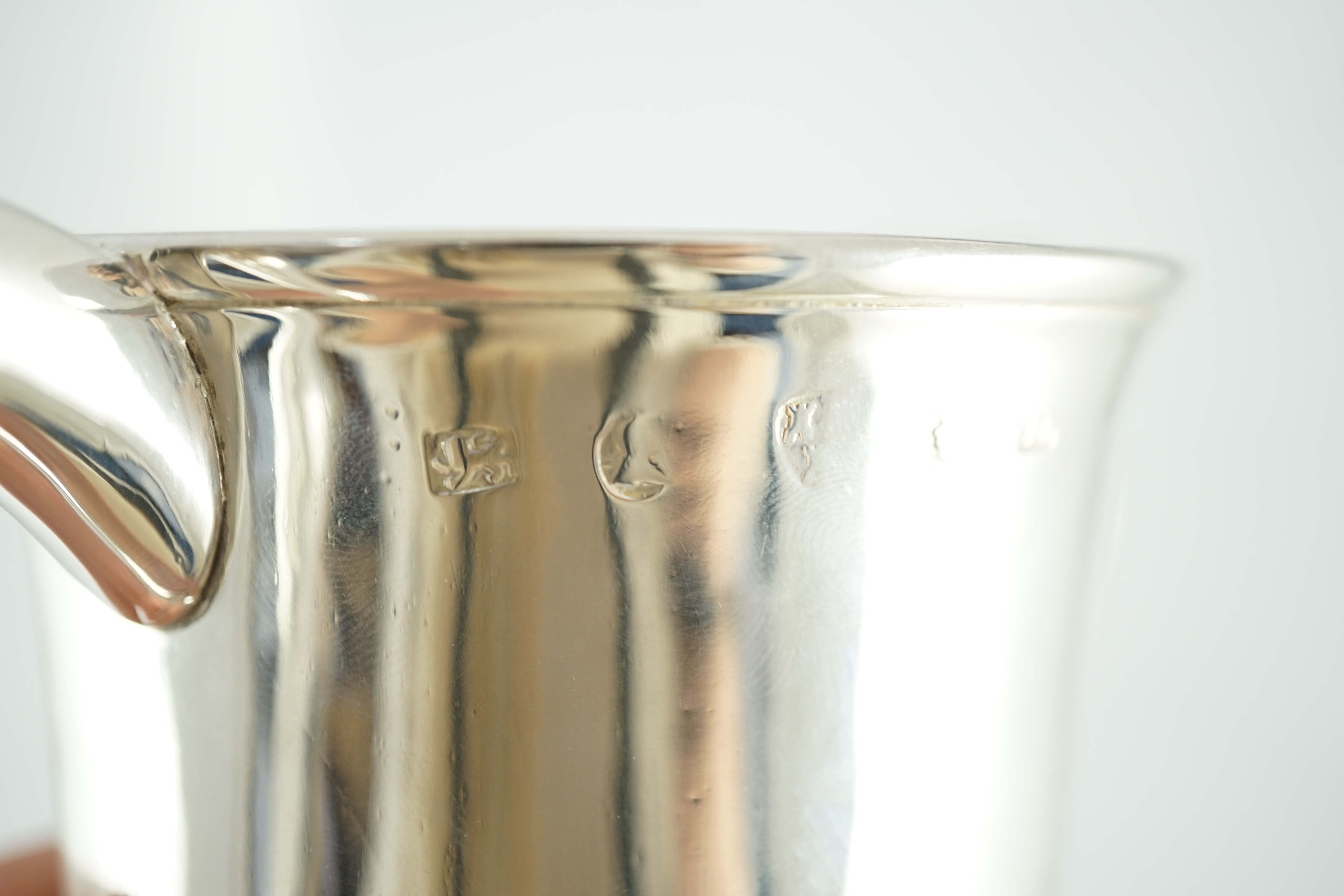 A George III provincial silver two handled pedestal cup